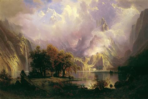 Rocky Mountain Landscape, Albert Bierstadt, classical art, classic art ...