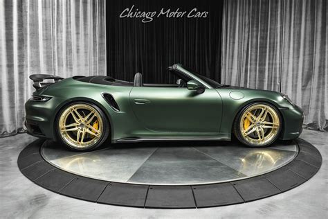 Used 2021 Porsche 911 Turbo S Convertible RARE PTS Oak Green Metallic OVER $30k+ in Upgrades ...