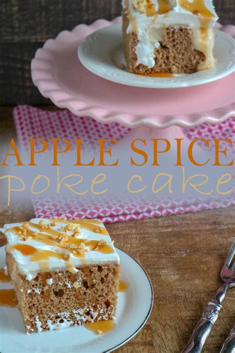 Enjoy this Apple Spice Poke Cake recipe all year long. Quick and easy ...