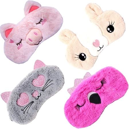 Amazon.com: 6 Pack Cute Animal Unicorn Sleep Mask for Girls Soft Plush Blindfold Cute Unicorn ...