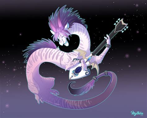 Dragon-A-Day 218 .Rockin' Rock-star. by Mythka on DeviantArt