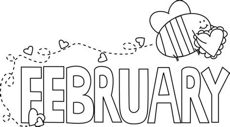 february black and white clipart - Clipground