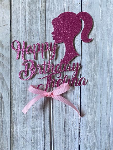 Barbie Silhouette Cake Topper Barbie Silhouette Barbie Party | Etsy