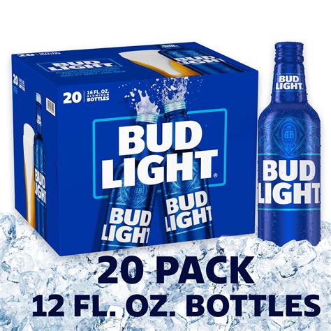 Bud Light Beer, 20 Pack Beer, 16 FL OZ Bottles - Walmart.com - Walmart.com