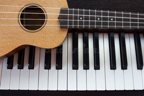 Piano and Ukulele stock photo. Image of macro, music - 41032280