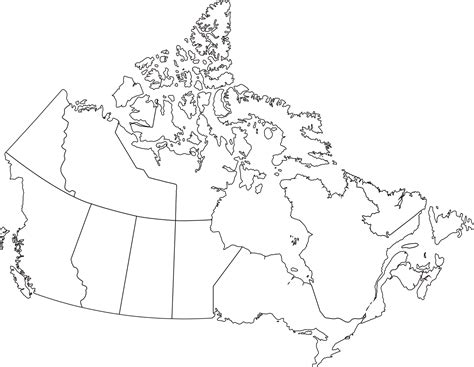 Printable Blank Map Of Canada