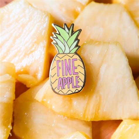 Fineapple Enamel Pin Pineapple Pin - Etsy