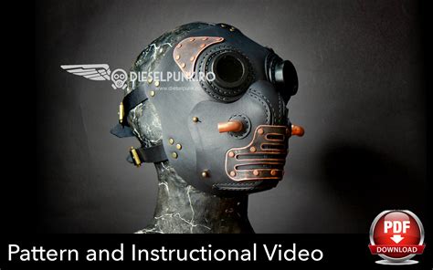 Steampunk Mask Pattern - DIY Mask - Pdf Download - Video Tutorial