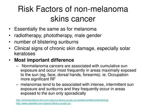 PPT - Risk factors for melanoma and non-melanoma skin cancers PowerPoint Presentation - ID:3378403