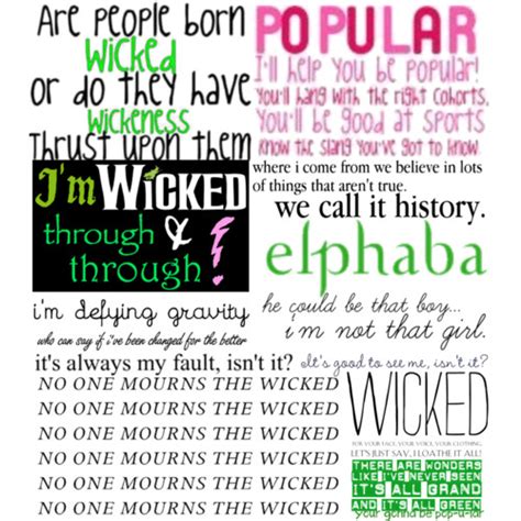 Wicked Musical Quotes And Sayings. QuotesGram