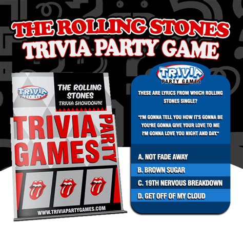 The Rolling Stones Music Trivia Party Game Booklet – Trivia Party Games