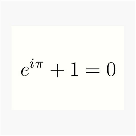 "The Beautiful Equation: Euler's Identity" Art Print by luckylucy | Redbubble