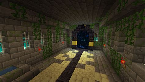 My revamped stronghold portal room (portal was made with command blocks to place the end ...