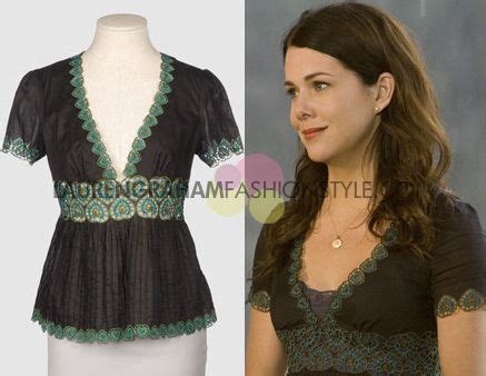 Lorelai Gilmore Black And Beige Dress At Sookie's Wedding Shower ...