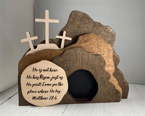 Our “Empty Tomb” represents The Resurrection - Laser Gifts By Barb, LLC