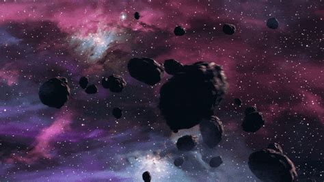 Animated Moving Asteroid