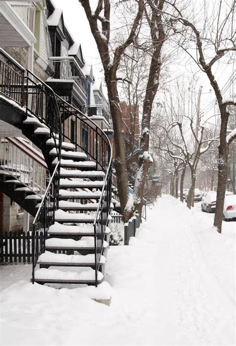 Montreal snow storm stock image. Image of montreal, architecture - 23797557