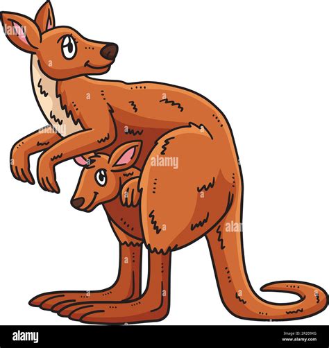 Kangaroo With Baby Clipart