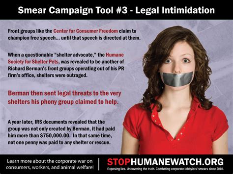 Smear Campaign Tools Exposed: Legal Intimidation • Stop HumaneWatch