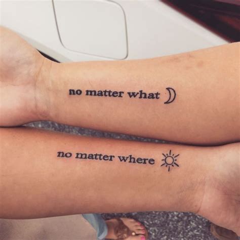 No Matter What, No Matter Where Tattoo For Couples|Couple Tattoo Ideas