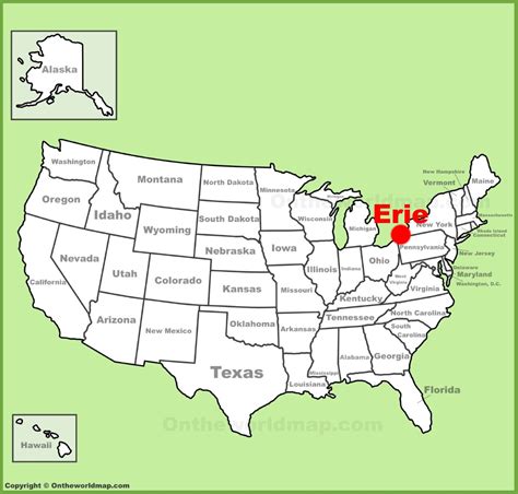 Erie (Pennsylvania) location on the U.S. Map - Ontheworldmap.com