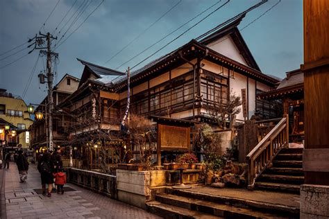 Evening scene at Shibu Onsen Nagano Snow Monkey Park, Onsen Ryokan ...