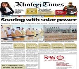 Khaleej Times - Khaleej Times Epaper : Read Today Khaleej Times Online Newspaper