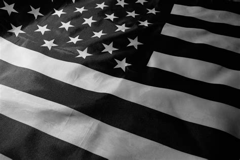 Black and white American flag. USA black pride revolution. Anti racism ...