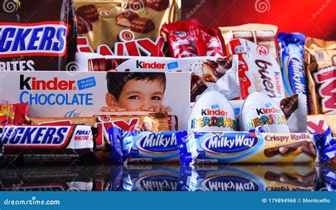 Variety of Popular Brands of Confectionery Products Editorial Stock ...