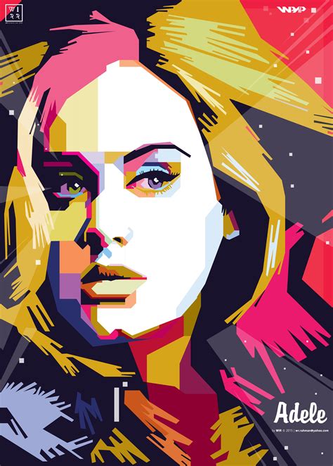 Adele in WPAP by WIR . For Order, wr*****@***** | Retratos pop art, Arte pop, Produção de arte