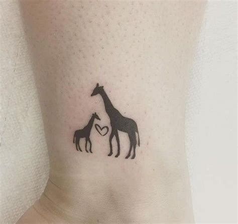 mom and baby giraffe tattoo - inbautz