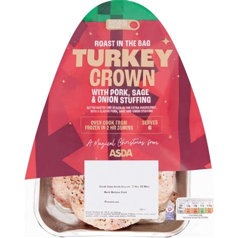 ASDA Roast in the Bag Turkey Crown with Pork Sage & Onion Stuffing (1 ...