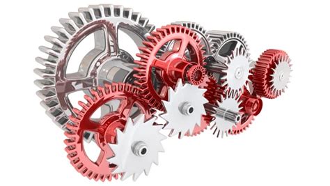 Gears Animation. Work Concept. 1080 HD With Alpha Matte. Stock Footage ...