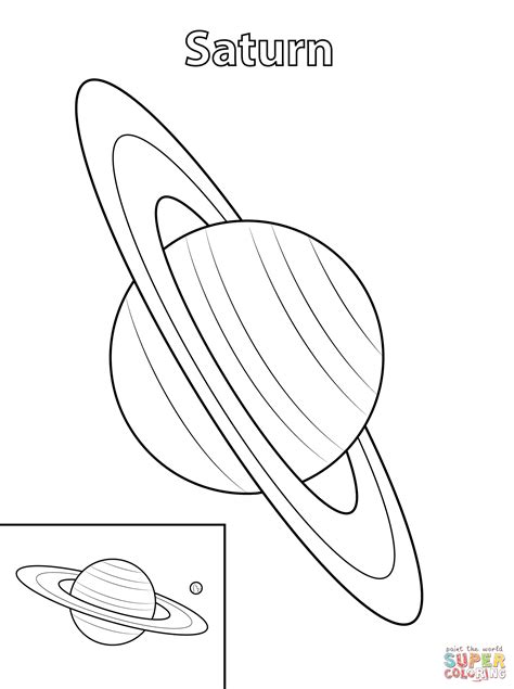 Saturn Planet coloring page | Free Printable Coloring Pages