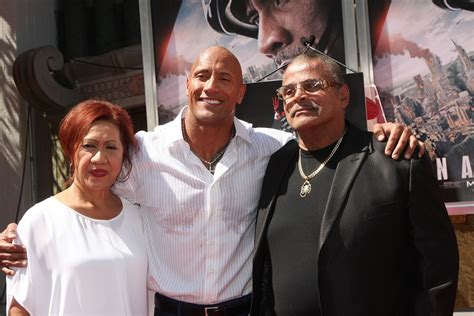 LOS ANGELES – MAY 19: Ata Johnson, Dwayne Johnson, Rocky Johnso ...