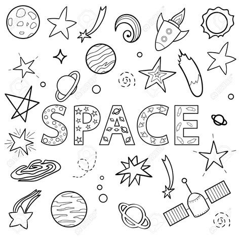 Space Clipart Black And White - Space Clipart Clipground Clip | Bodewasude