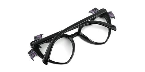 Hallow Black Cat Eye Unique Plastic Eyeglasses | Muukal.com