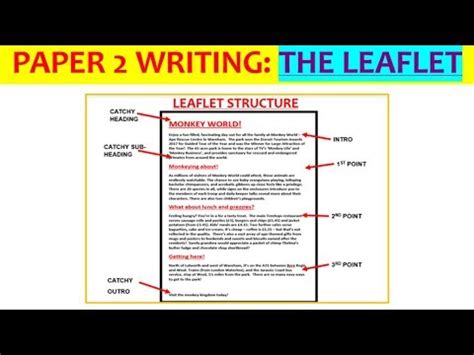 LEAFLETS - Paper 2 writing exam (EDUQAS GCSE English Language) - YouTube