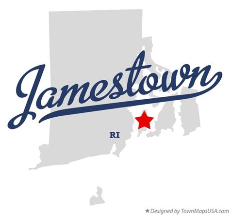 Map of Jamestown, RI, Rhode Island