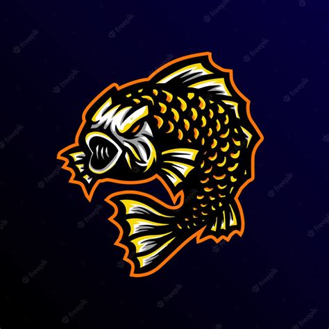 Premium Vector | Koi mascot logo esport gaming