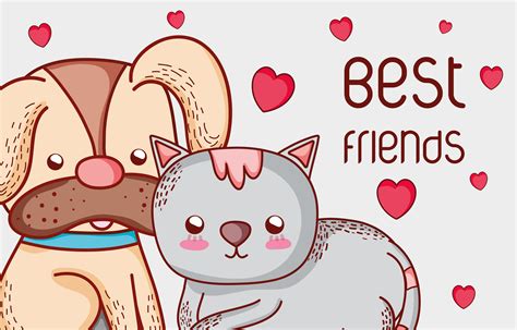 Dog and cat cute doodles cartoons 624814 Vector Art at Vecteezy