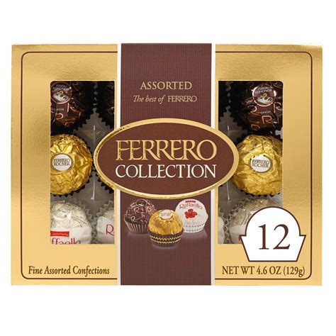 Amazon.com : Ferrero Rocher Collection, Fine Hazelnut Milk Chocolates ...