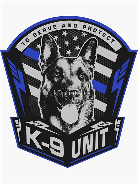 "K9 Unit - Malinois Belgian shepherd -Mechelaar " Sticker by k9printart ...