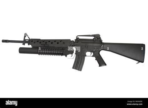 An M16A4 Rifle Equipped With An M203 Grenade Launcher Stock, 50% OFF