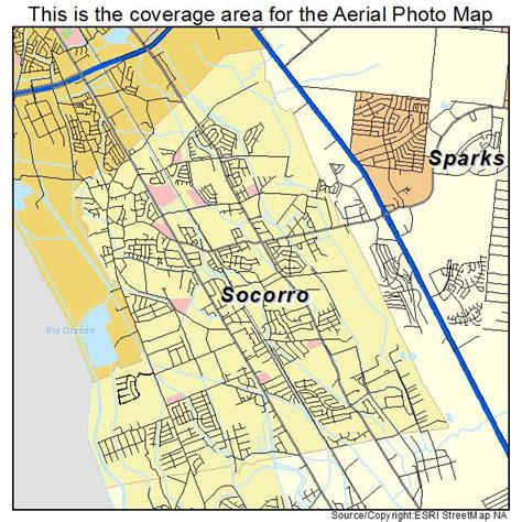 Aerial Photography Map of Socorro, TX Texas