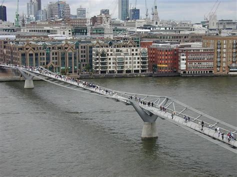 Millennium ('Wobbly') Bridge, London England | Millennium bridge ...