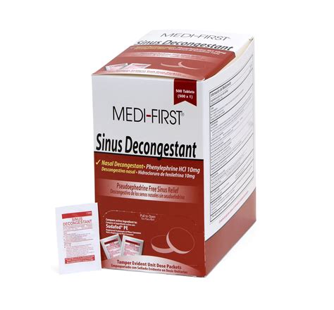 Buy Medi-First 80913 Sinus Decongestant, Nasal Decongestion Pills, 500 Count Online at ...