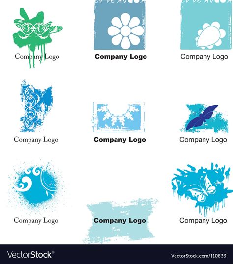 Grunge logos Royalty Free Vector Image - VectorStock