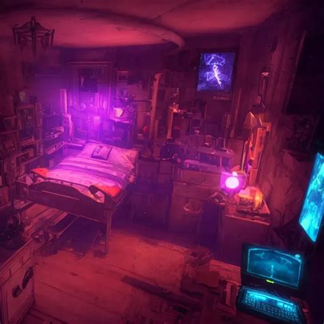 bioshock's rapture in neons in a fort frolic, bedroo...