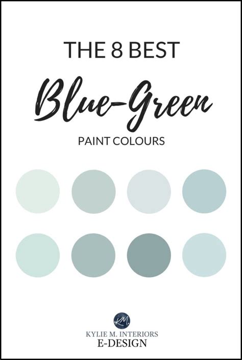 The best most popular blue green blend paint colours. Teal, turquoise ...